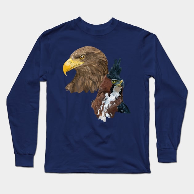 Pigargo and Falcon Long Sleeve T-Shirt by obscurite